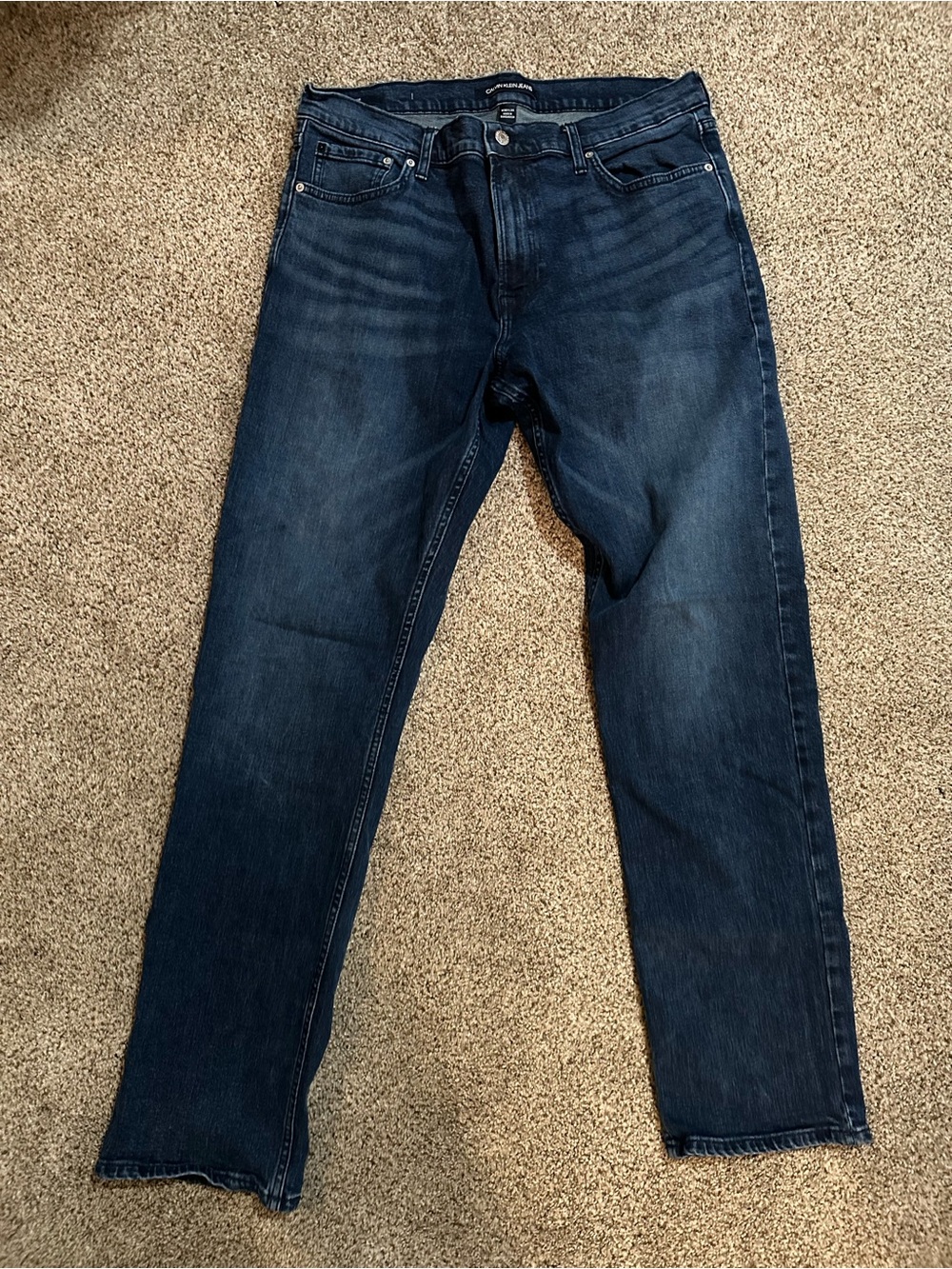 Calvin Klein Jeans Men's Navy Straight-Leg Denim